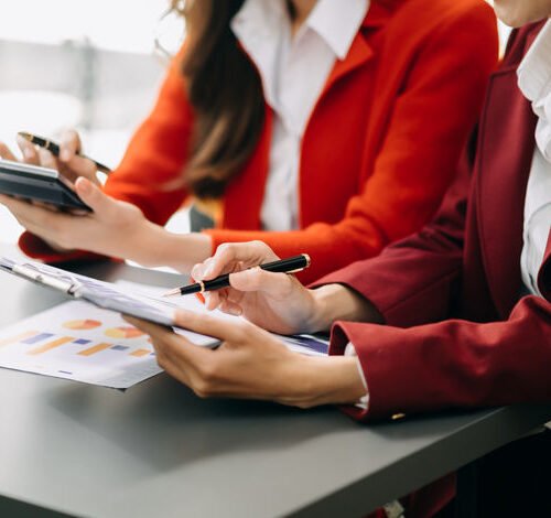 Business project team working together at meeting room at office.Horizontal.